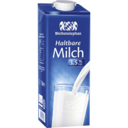 Frühstück · Weihenstephan Vollmilch 3,5% 1L