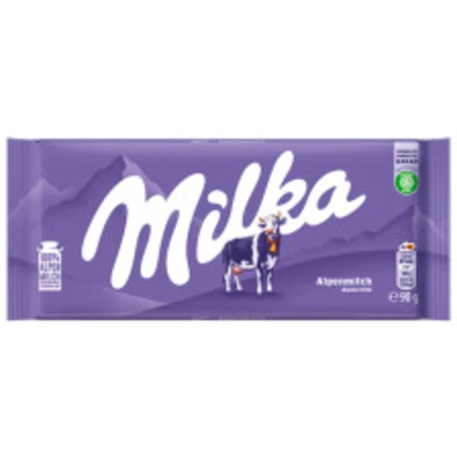 Abend · Milka Alpenmilch Schokolade 100g